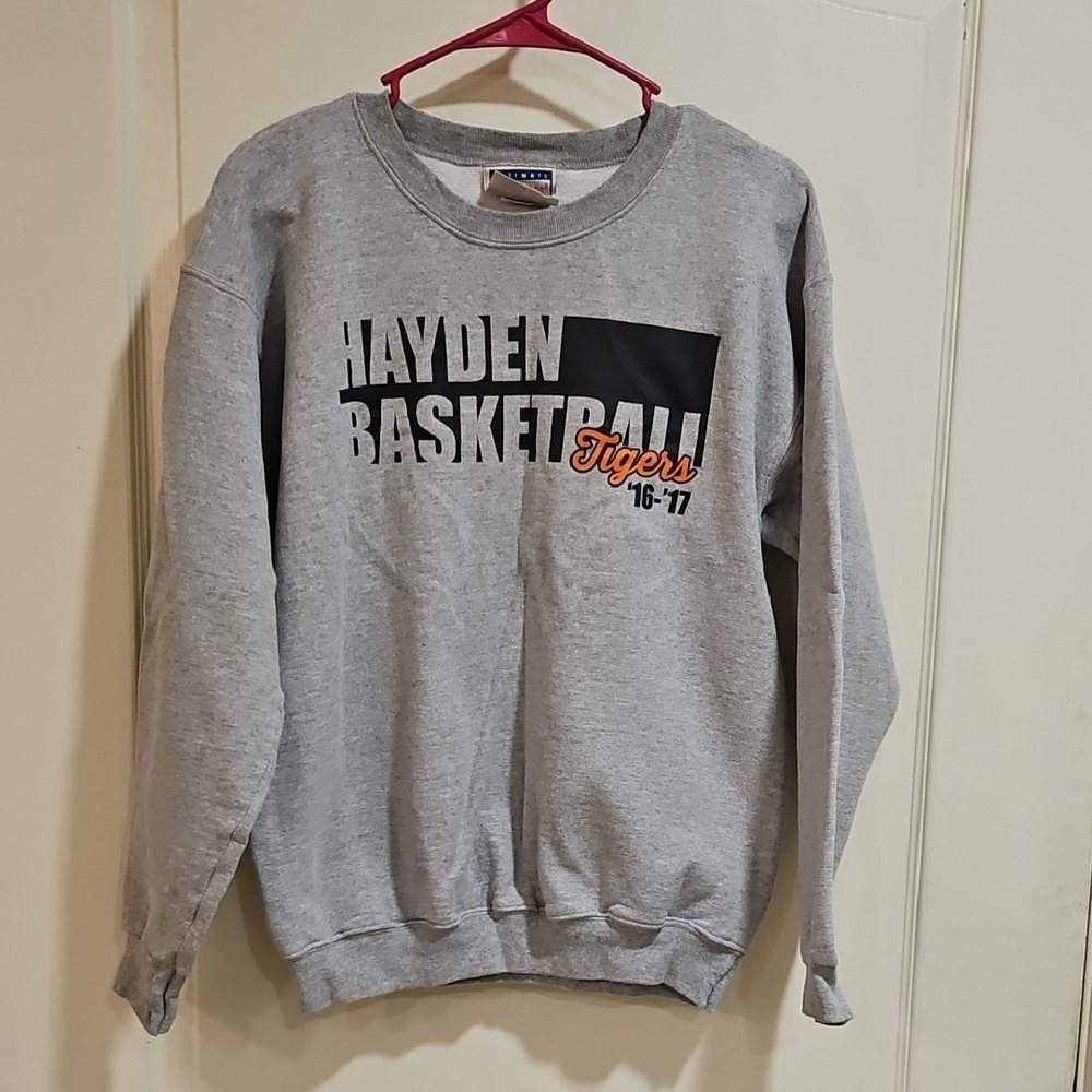 Hanes Gray Hayden Basketball Crewneck Sweater
